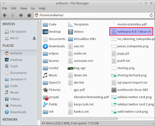File instalator Netbeans untuk Linux