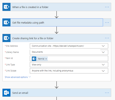 Create and share the anonymous access link for file