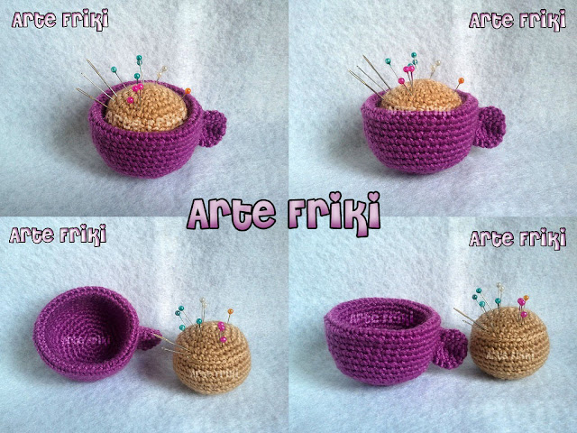 taza café cup coffee amigurumi crochet ganchillo plush alfiletero