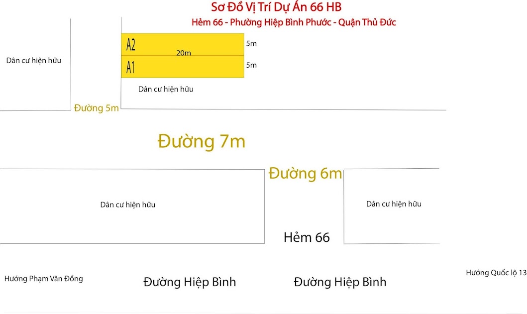 SƠ ĐỒ DỰ ÁN ĐẤT NỀN PHÂN LÔ KHU 66 HIỆP BÌNH