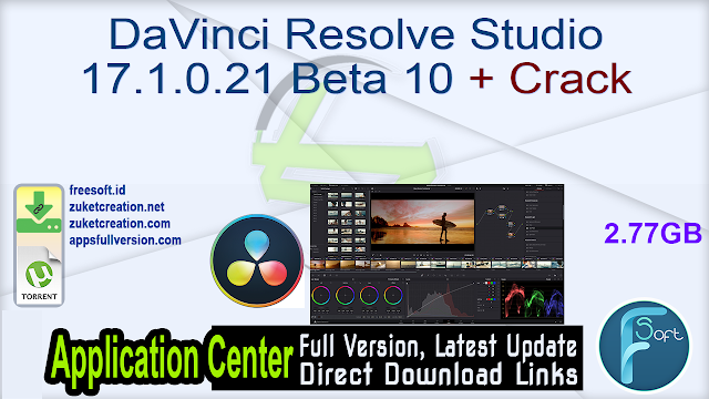 DaVinci Resolve Studio 17.1.0.21 Beta 10 + Crack