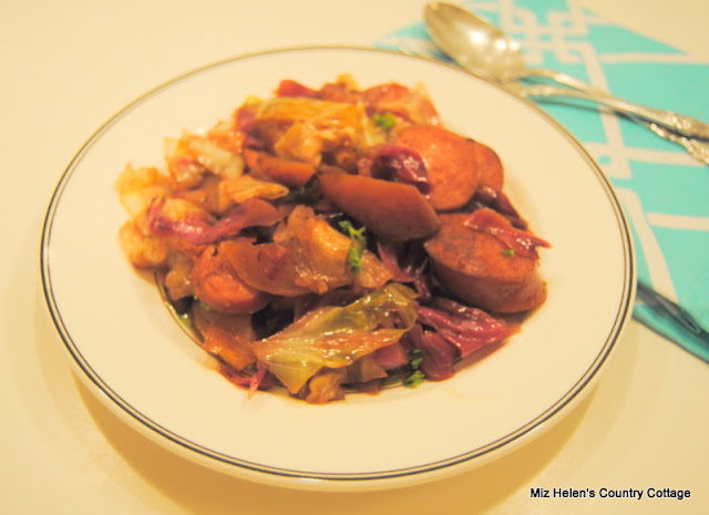 Sweet and Sour Cabbage With Smoked Sausage at Miz Helen's Country Cottage