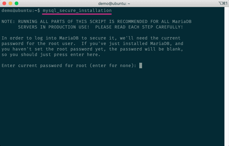 執行MySQL/MariaDB安全性設定