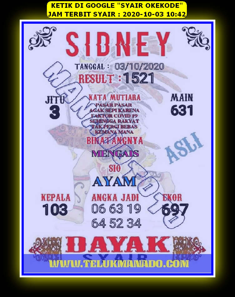 Syair sdy 3 oktober 2020 - KODE SYAIR SGP SYAIR HK SYAIR ...
