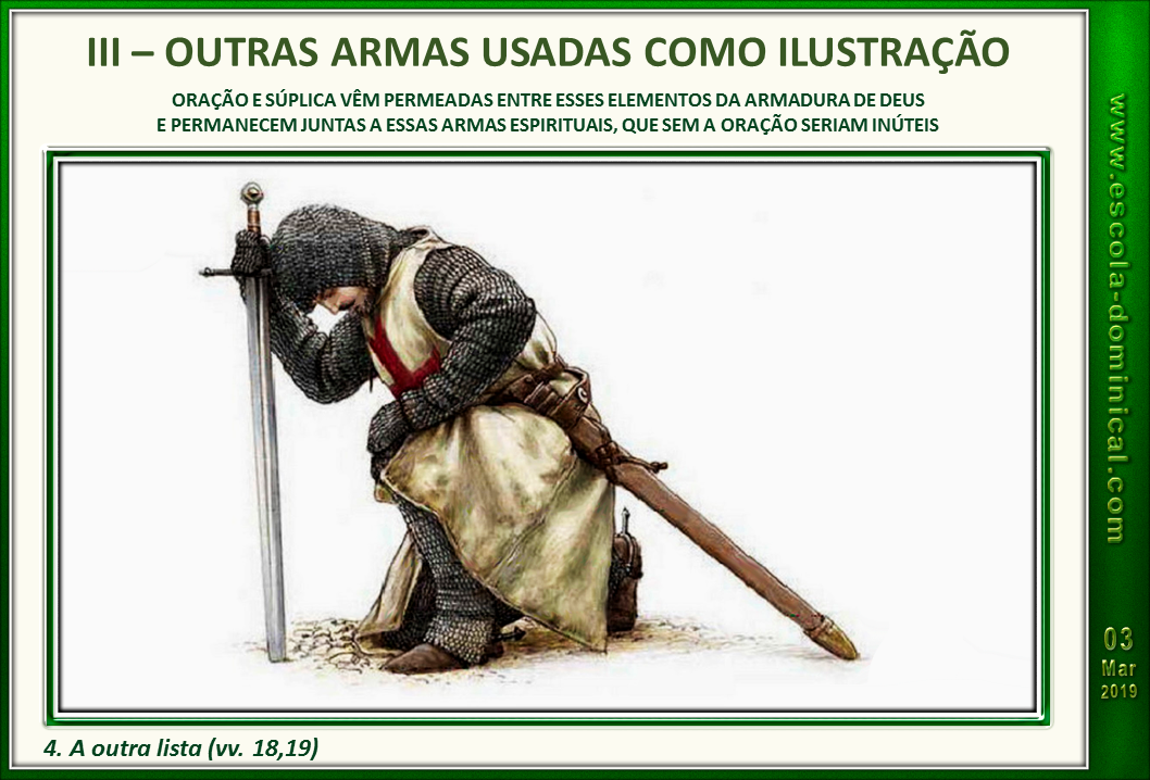 Adalia Helena: Lição 9 - Conhecendo a Armadura de Deus: Subsidio, Pré