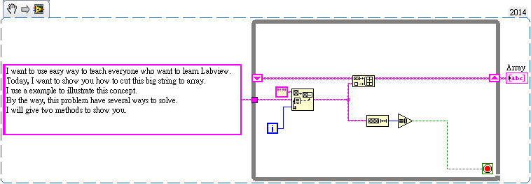 LabVIEW: [技巧]多行字串變成矩陣(mult-line string to array)