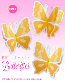 Party Planning: Fall Butterfly Pick Printable