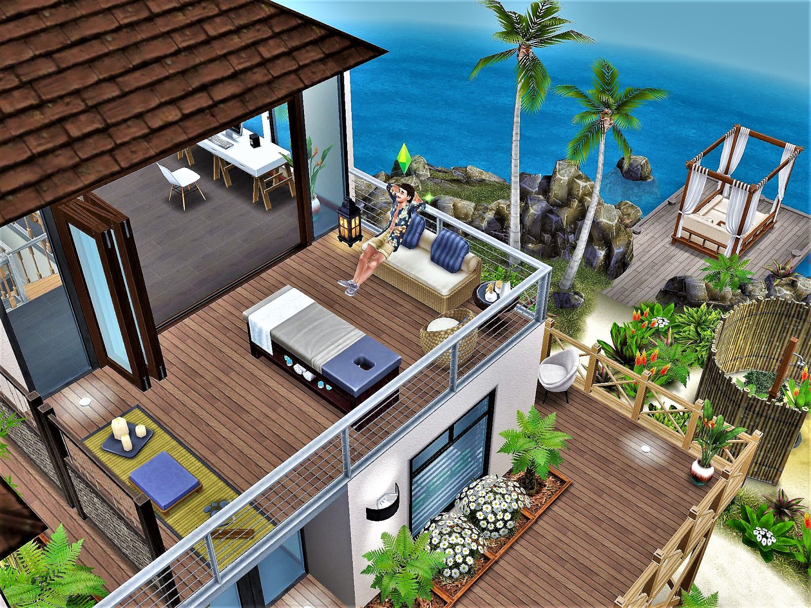 sim house design Sims Freeplay Island Villa 浪漫海岛度假屋