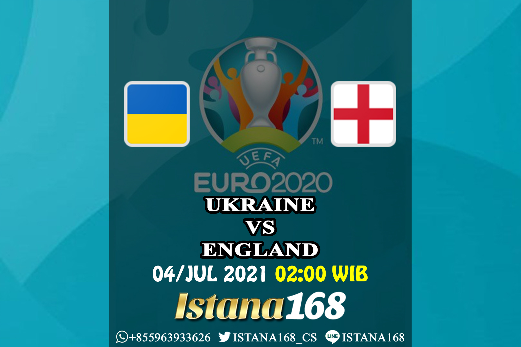 Prediksi Bola Akurat Istana168 Ukraina vs Inggris 04 Juli 2021