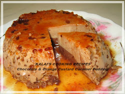 custard orange pudding chocolate caramel steamed