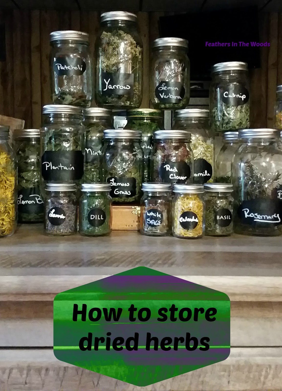 Feathers in the woods How to store dried herbs