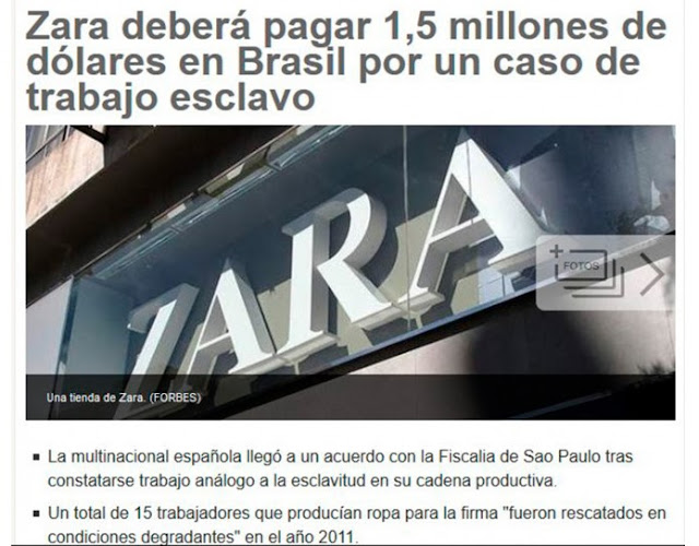 Resultado de imagen de Detectados otros 30 talleres de esclavos vinculados a Zara