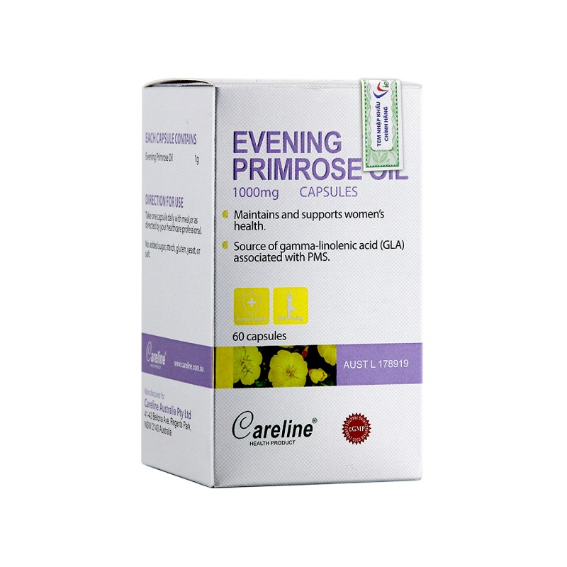 Careline Tinh dầu hoa anh thảo Careline Evening Primrose Oil 1000mg 60 viên. 4 01 Careline Tinh dau hoa anh thao Careline Evening Primrose Oil 1000mg 60 vien