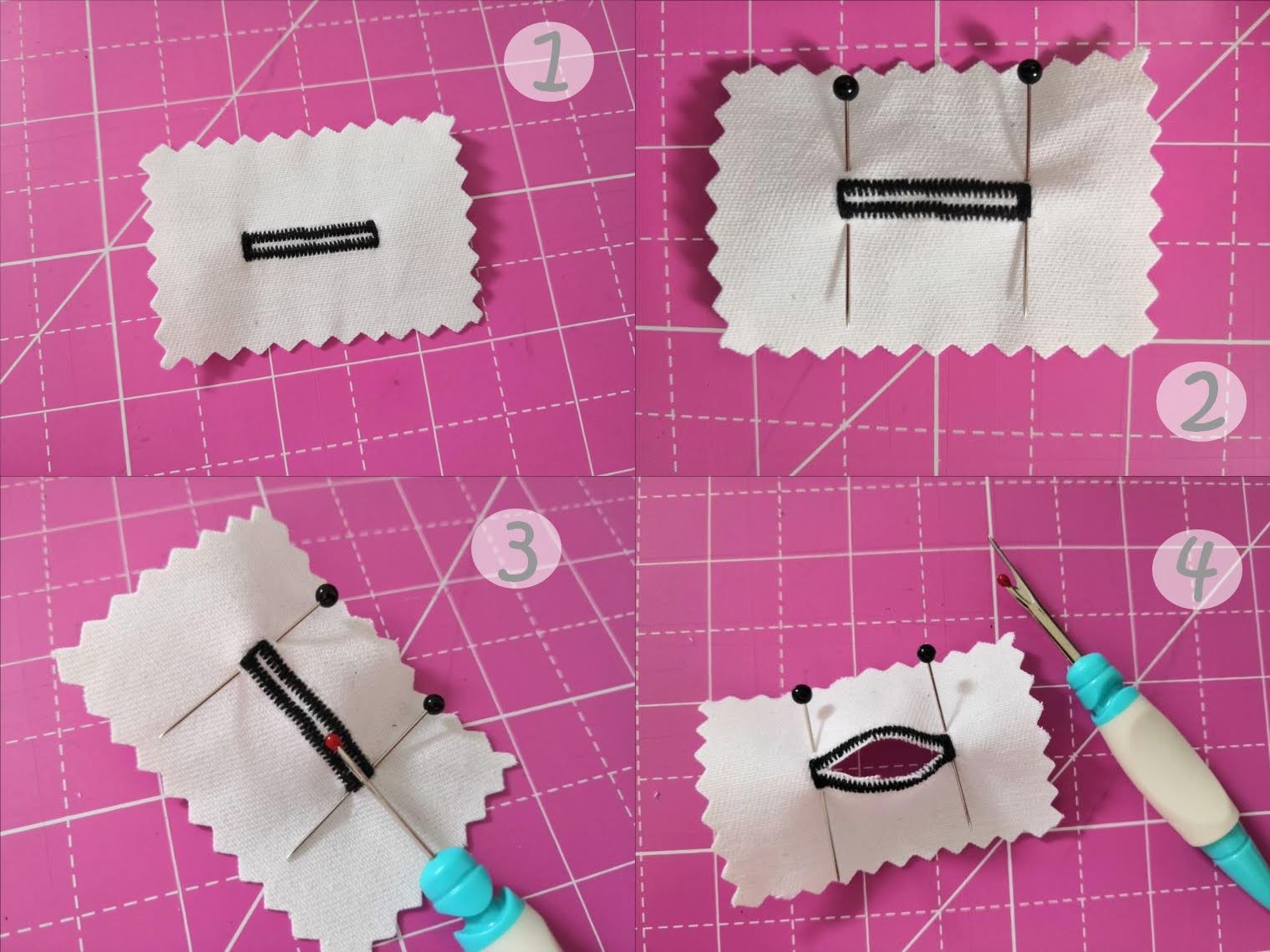 Laisse Luciefer Tuto Technique Ouvrir une boutonnière