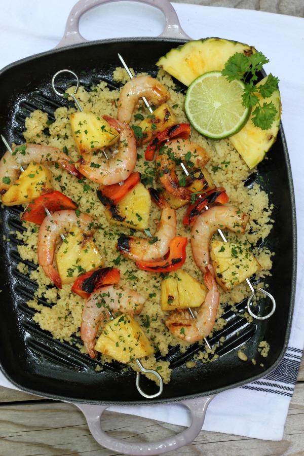 Grilled Shrimp and Pineapple Skewers