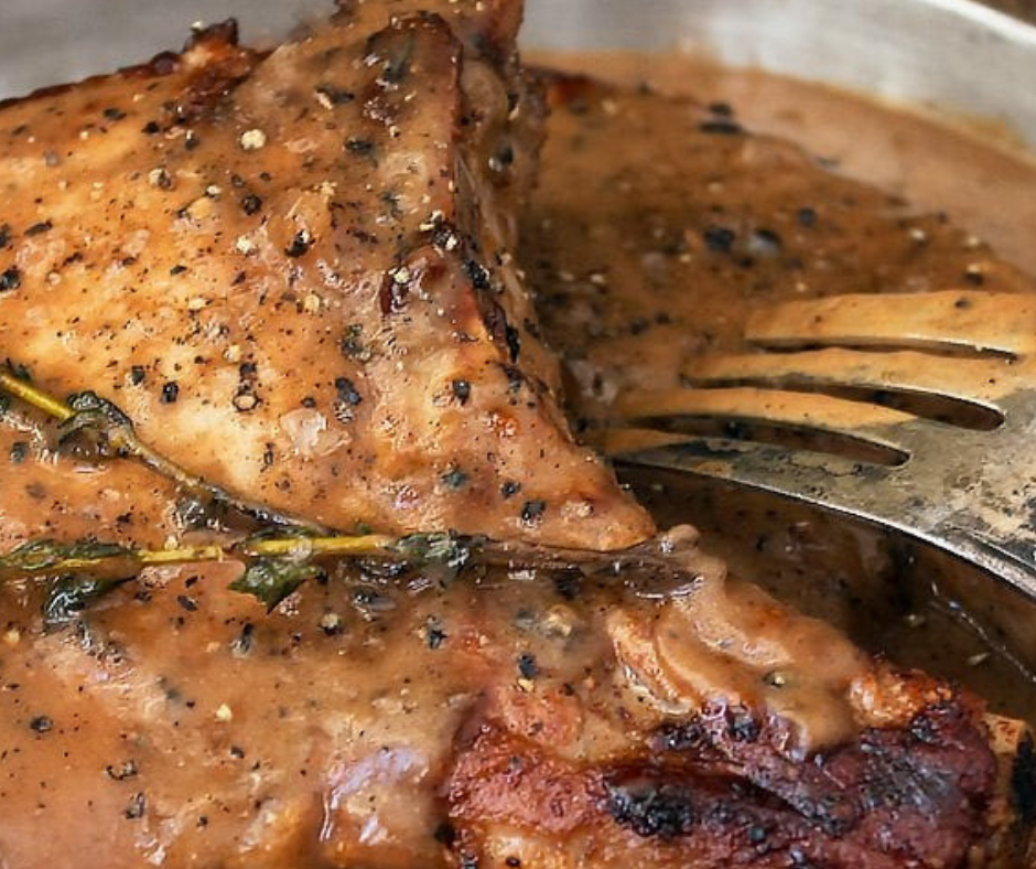 Pork Chops with Peppercorn Sauce Recipe Nabila Kitchen
