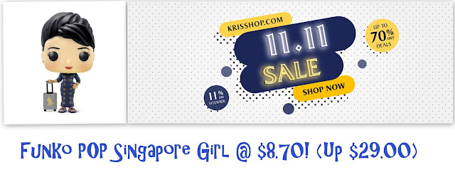 Singapore Girl Funko Pop at $8.70 and many more sales up to 70% at KrisShop 11.11 sale!