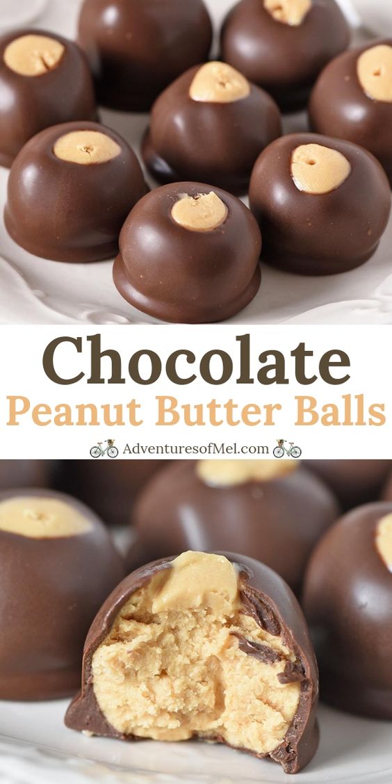 Chocolate Peanut Butter Balls Cookies Recipes