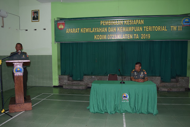 Prajurit Kodim Klaten Terima Pembinaan Kemampuan Teritorial Prajurit Kodim Klaten Terima Pembinaan Kemampuan Teritorial