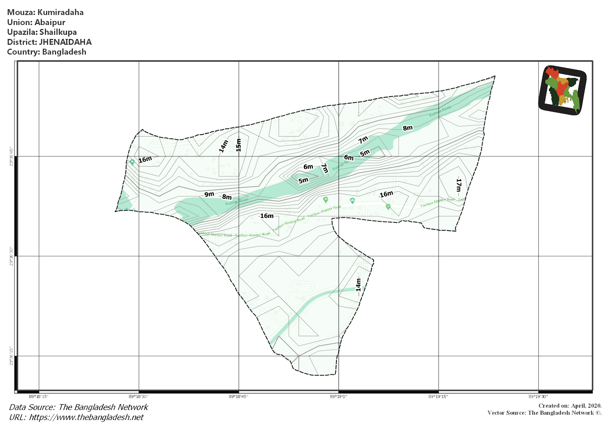 Map of Kumiradaha Mouza of Shailkupa Upazila, JHENAIDAH Map of Kumiradaha Mouza of Shailkupa Upazila, JHENAIDAH, Bangladesh.
