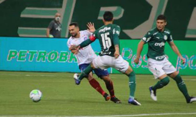 Bahia perde para o Palmeiras e chega a quatro derrotas seguidas no Brasileirão