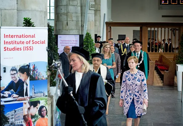 Queen Maxima attends the oration of profesor Saradindu Bhaduri of the Prince Claus Leerstoel at the Kloosterkerk