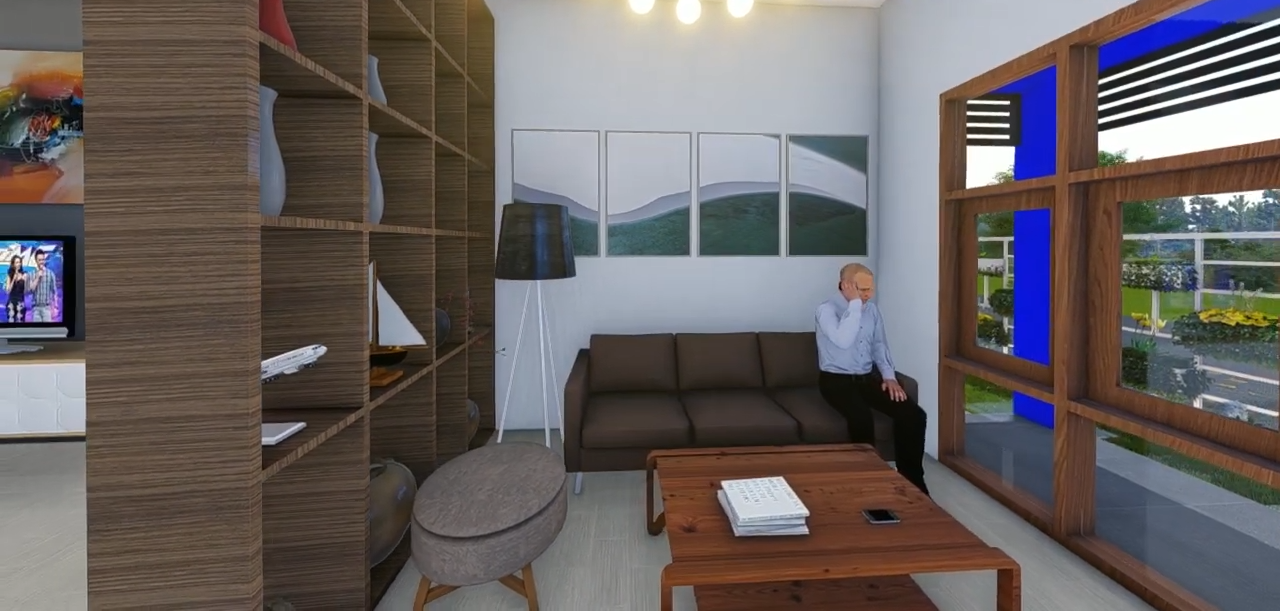 Desain dan Denah Rumah Luas Lahan 13 x 13 M terdapat 3 ...