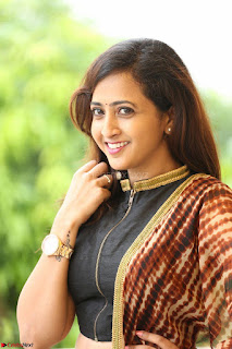 Lasya looks super cute in black choli Saree at Raja Meru Keka Press Meet ~  Exclusive 002