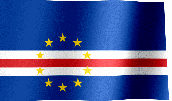 Waving Flag of Cape Verde (Animated Gif)