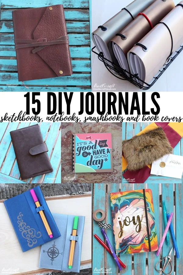 15 DIY Sketchbooks + Journals + Notebooks + Book Cover Crafts!