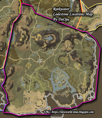 Reekwater lodestone node locations map
