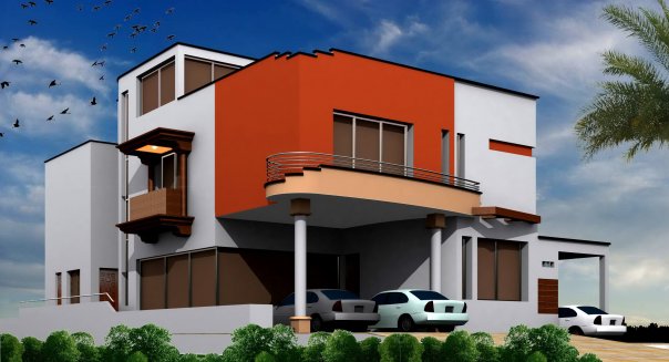 3D Front Elevation com 10 Marla Plan  Layout Small  House  