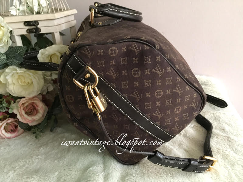 I Want Vintage | Vintage Designer Handbags: Louis Vuitton M56702 Speedy B30 Monogram Idylle-Fusain