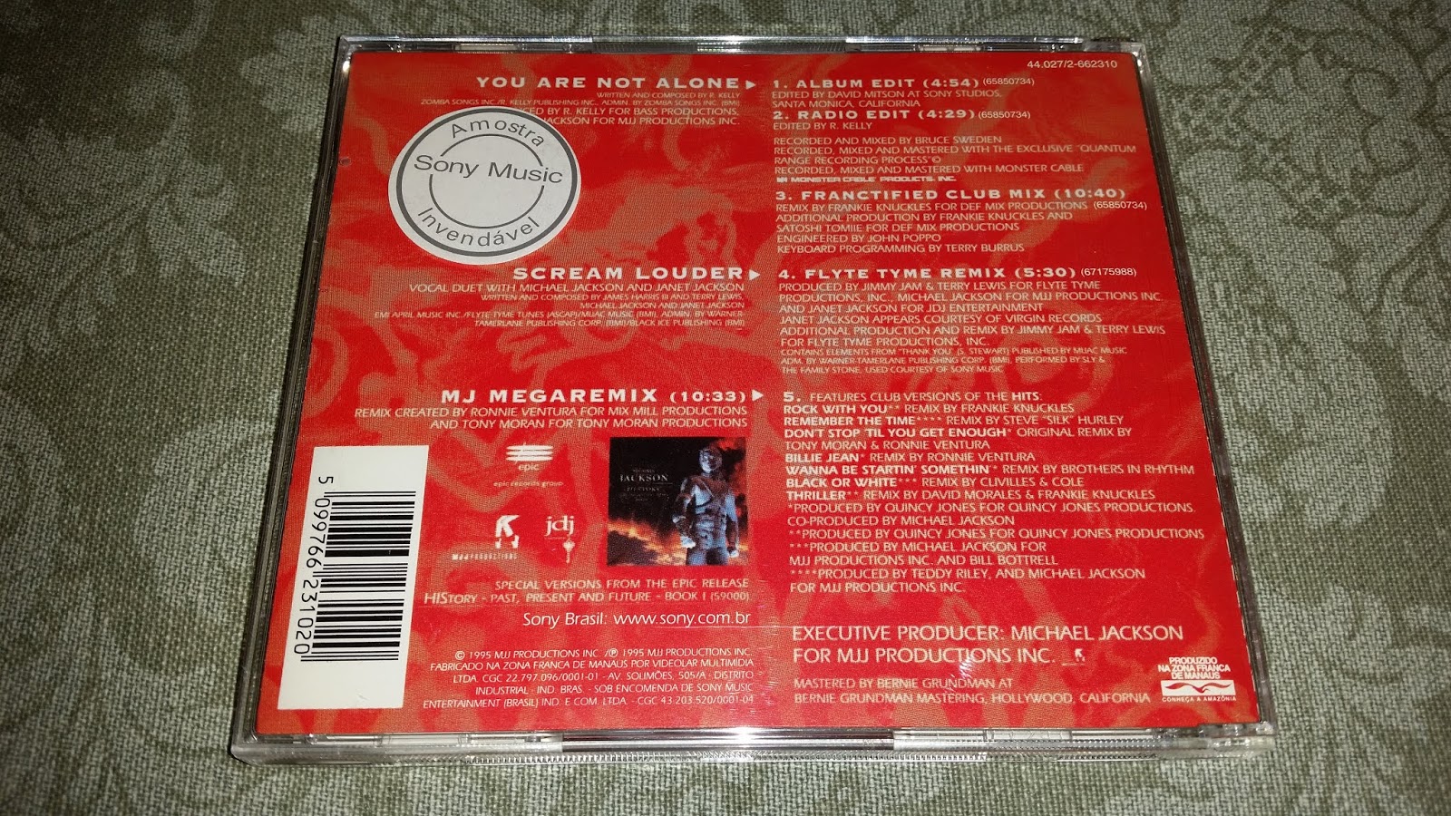 Michael Jackson - Thriller BRAZIL 1st PRESS OLD EPIC LOGO CD No Barcode