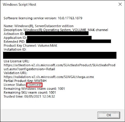 Dica: Ativação do Windows Server® 2019 via prompt de comando