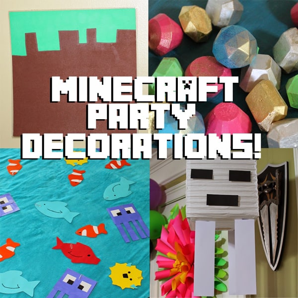 Minecraft birthday party decoration and game ideas!