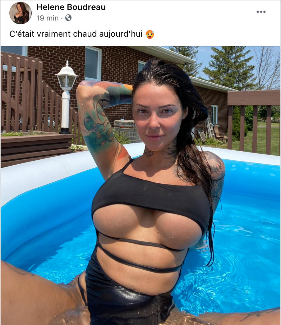 La fille de L'UQAM publie une photo d'elle dans sa piscine gonfla...
