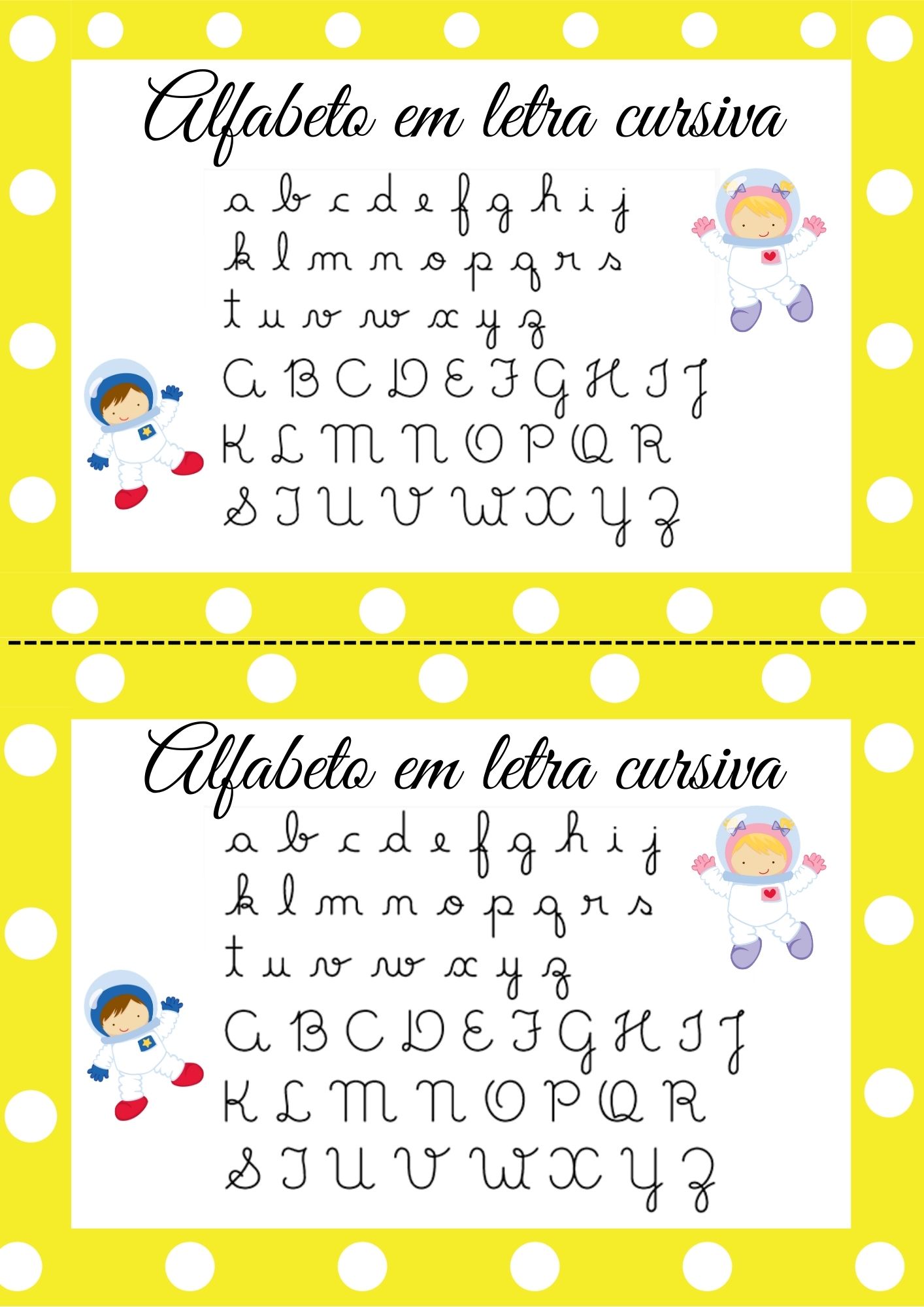 Alfabeto Cursivo Para Imprimir Alfabeto Completo Escola Educaﾃｧﾃo Hot 3621