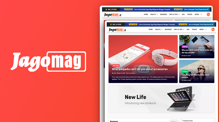 Redesign JagoMagz 2 The Ultimate Magazine Blogger Template 
