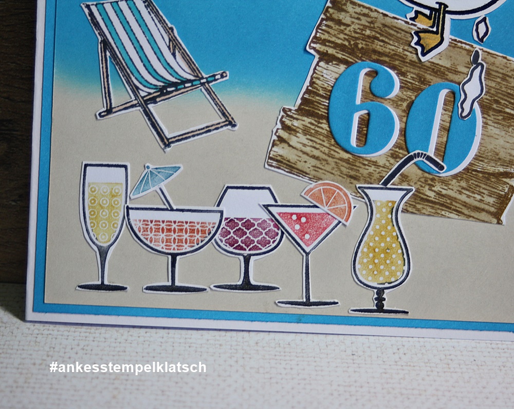 Ankes Karte zur BeachParty zum 60. Geburtstag