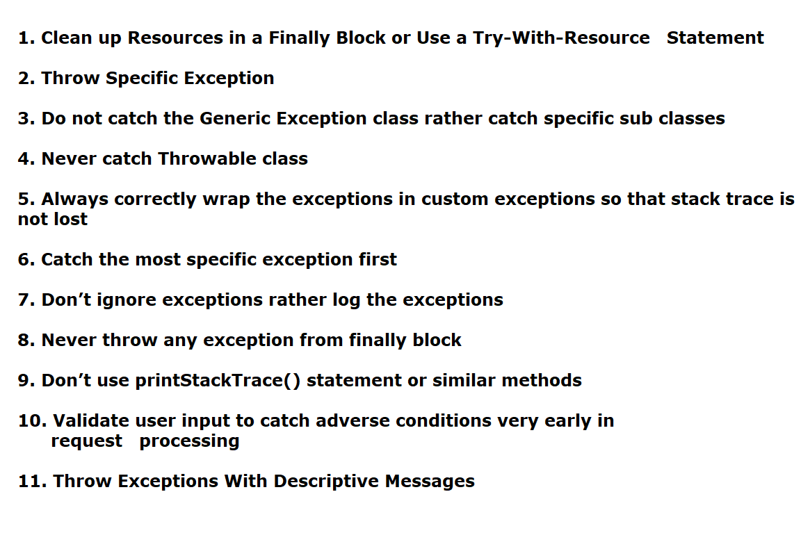 Exception Print Stack Trace. Throw new exception