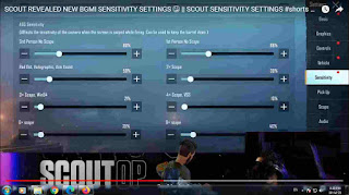 Scout ADS Sensitivity settings BGMI