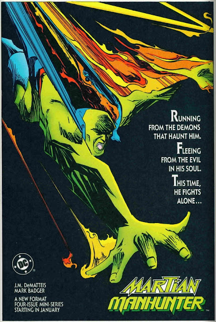 house ad for 1988 Martian Manhunter mini-series. Property of DC comics.