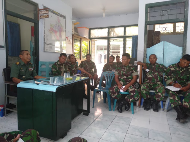 Danramil 23/Ceper Berikan Arahan Dan Mengevaluasi Babinsanya