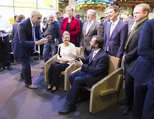 Hereditary Grand Duke Guillaume and Hereditary Grand Duchess Stephanie of Luxembourg visited "Home and Life" exhibition