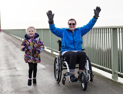 Picture of me and my niece finishing the race