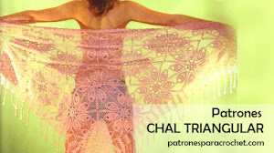 Patrones de Maravilloso Chal Triangular a Crochet 🌺