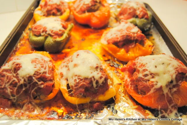 Italian Stuffed Peppers at Miz Helen's Country Cottage