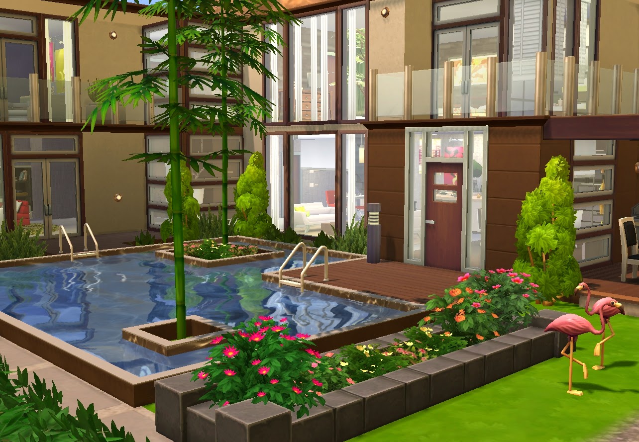 Sims 4 дом с бассейном