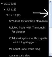 Membuat Scroll Pada Blog Archive (Arsip Blog)